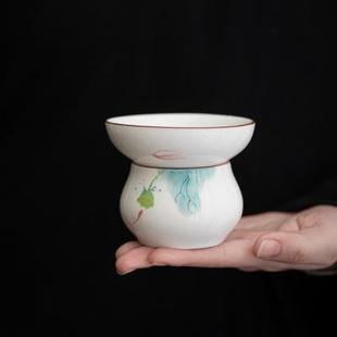 陶瓷过滤茶滤功夫茶具不锈钢细网过滤滤茶器茶水分离泡茶茶具配件
