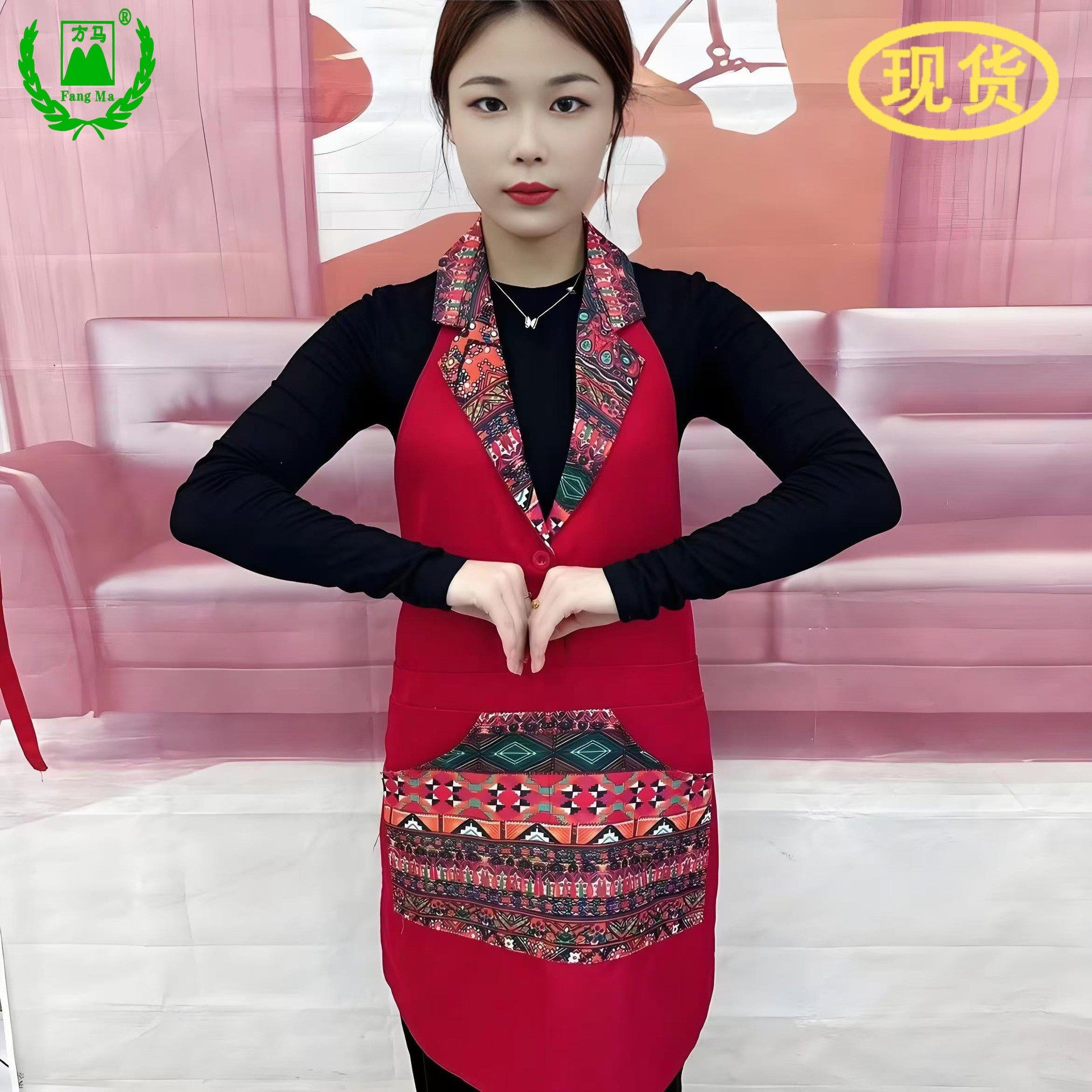 无后背经典民族风新品翻领围裙西装领吃火锅厨房餐饮餐厅工作服,家庭/个人清洁工具,围裙,淘宝优惠券,粉丝福利购,淘宝优惠卷