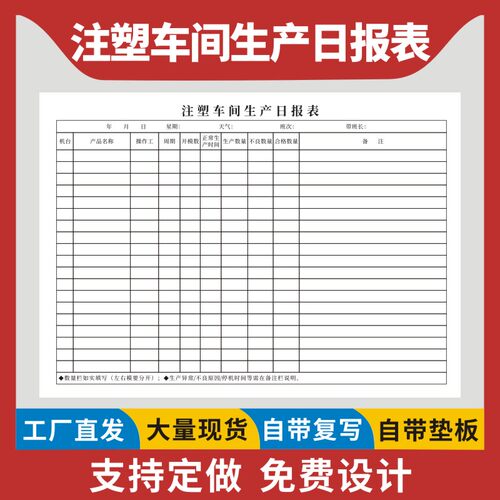 注塑车间生产日报表品质巡检记录