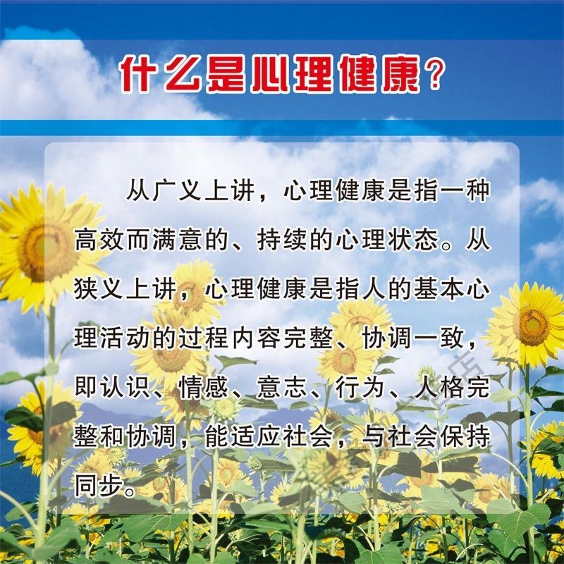 什么是心理健康挂图海报装饰画自粘墙贴墙纸展板kt板背胶贴纸
