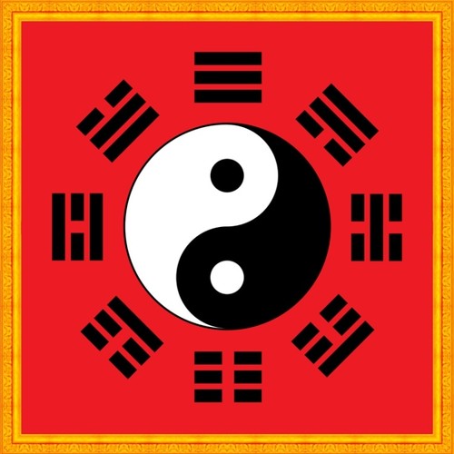 太极八卦图易经周易风水先天阴阳八卦图六十四卦挂画挂图装饰画