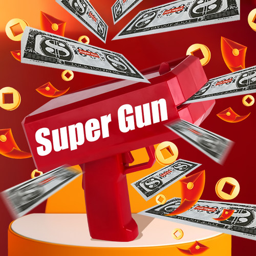 电动喷钱枪连发喷射美钞钞票枪喷钞撒钱机Supre创意喷钞枪