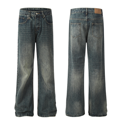 ZLAYCO美式复古水洗牛仔裤