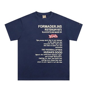 ZLAYCO美式字母短句高街潮流刺绣字母印花短袖宽松T恤