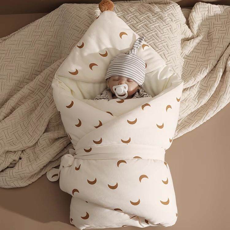 日本进口婴儿包被秋冬季纯棉加厚款新生婴儿用品初生宝宝产房抱被