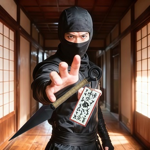 火影忍者笔苦无手里剑飞雷神动漫周边刀笔二合一小学生酷炫写字笔