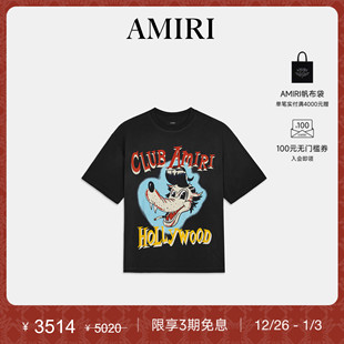 秋冬直降 卡通印花短袖 AMIRI 个性 T恤 2025年秋冬新品