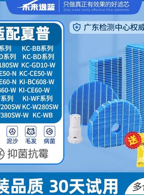 适配夏普净化器KC-D70/D50 E70/E50 BB30/20 CD60Z380加湿过滤网