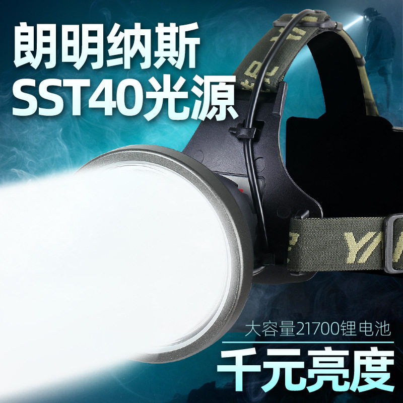 十大名牌强光头灯雅尼760S充电式超亮远射头戴式手电筒超长续航图片
