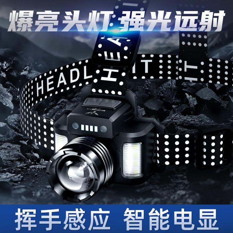 十大名牌夜钓头灯天火强光超亮充电激光头戴式户外手电筒超长续航图片