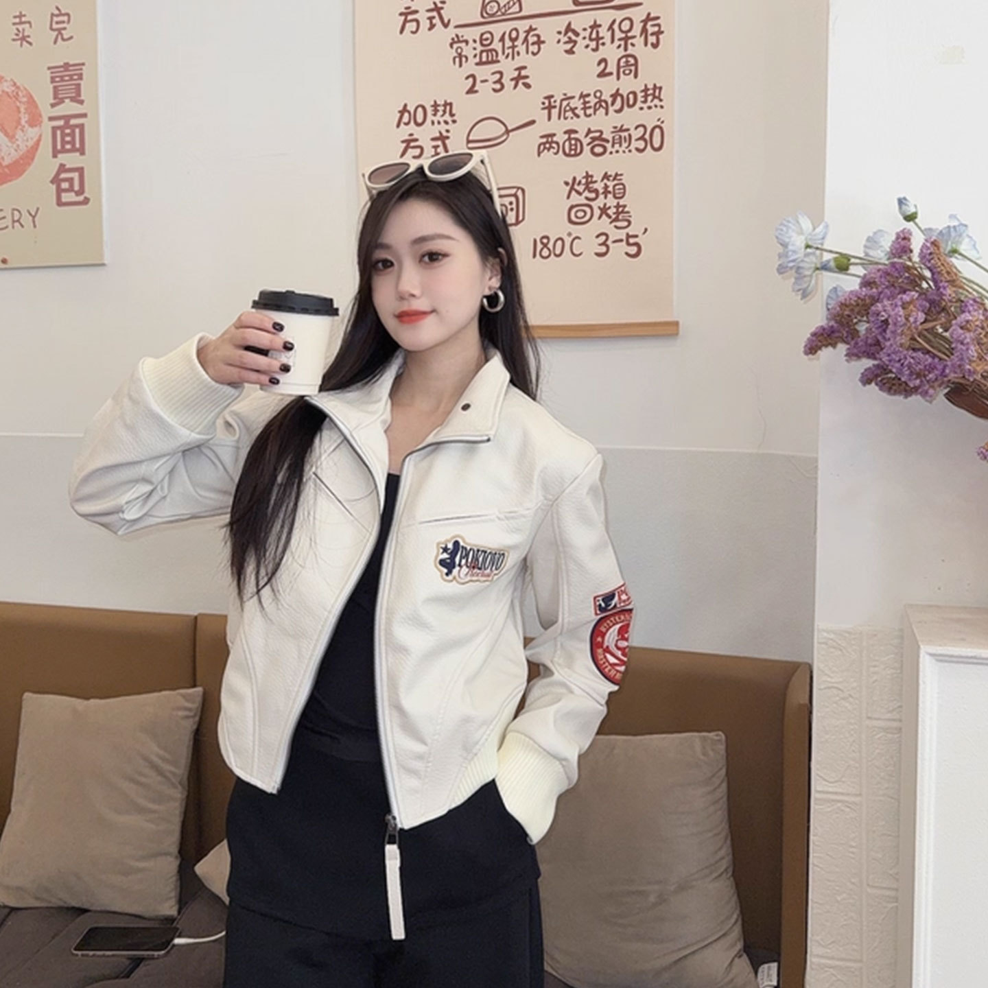 秋冬季潮牌高街短款夹棉夹克上衣