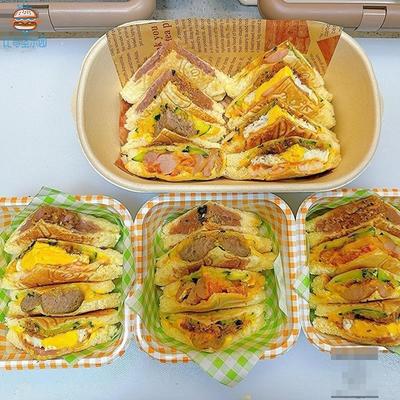 海苔寿司包装盒商用露营烘焙甜品甜点饭团便当热压三明治打包盒