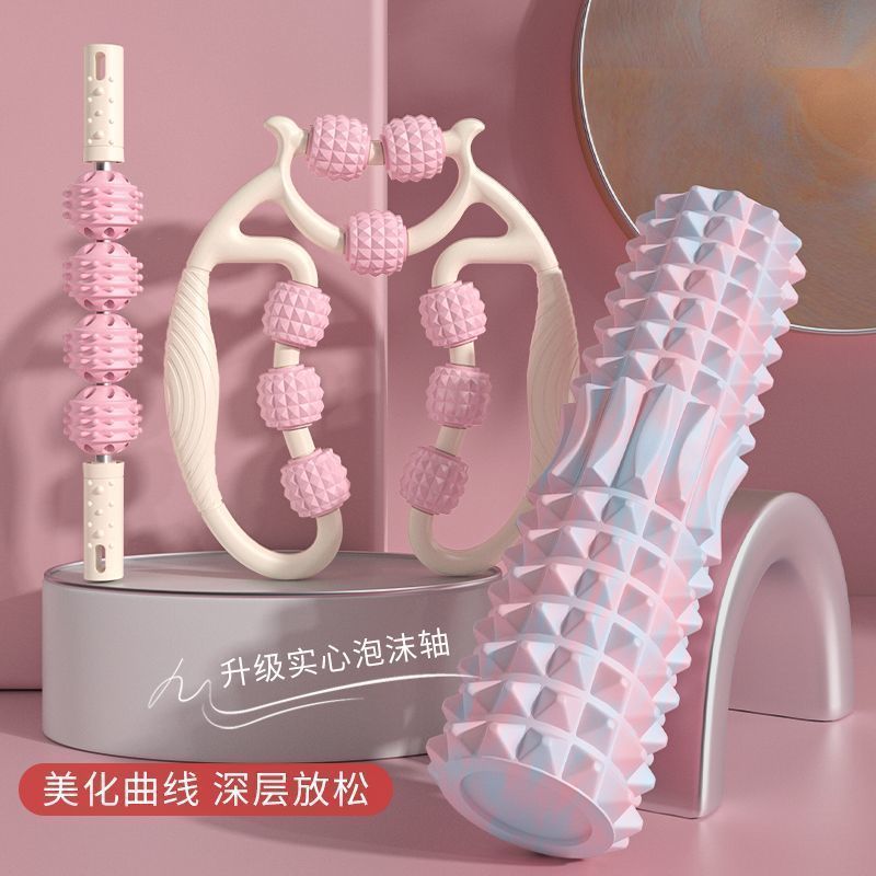 泡沫轴按摩滚轴夹腿器小腿滚轮
