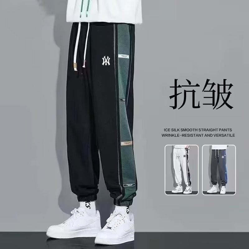 奥特莱斯秋冬男卫裤重磅宽松休闲束脚裤ins潮流情侣流行运动长裤