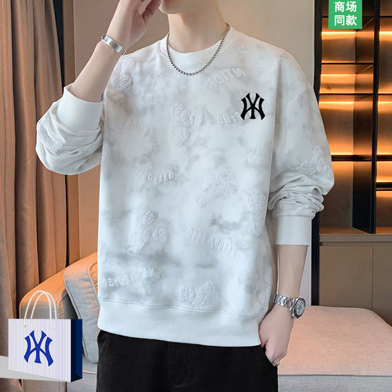 奥特莱斯秋冬季新款男士卫衣宽松休闲长袖T恤潮牌百搭加绒打底衫