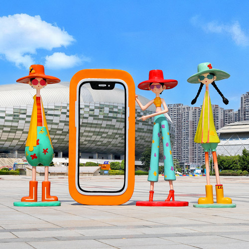 户外公园卡通太阳能发光落地摆件