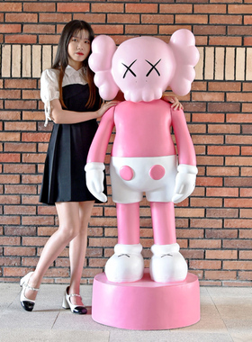 网红kaws大摆件雕塑芝麻街公仔