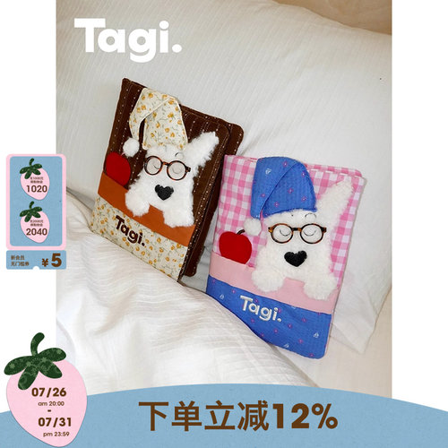 Tagi.小狗毛绒手工笔记本记事本