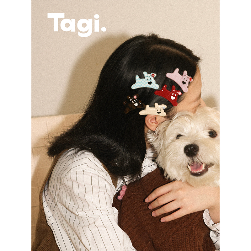 Tagi.无痕刘海边夹可爱发夹