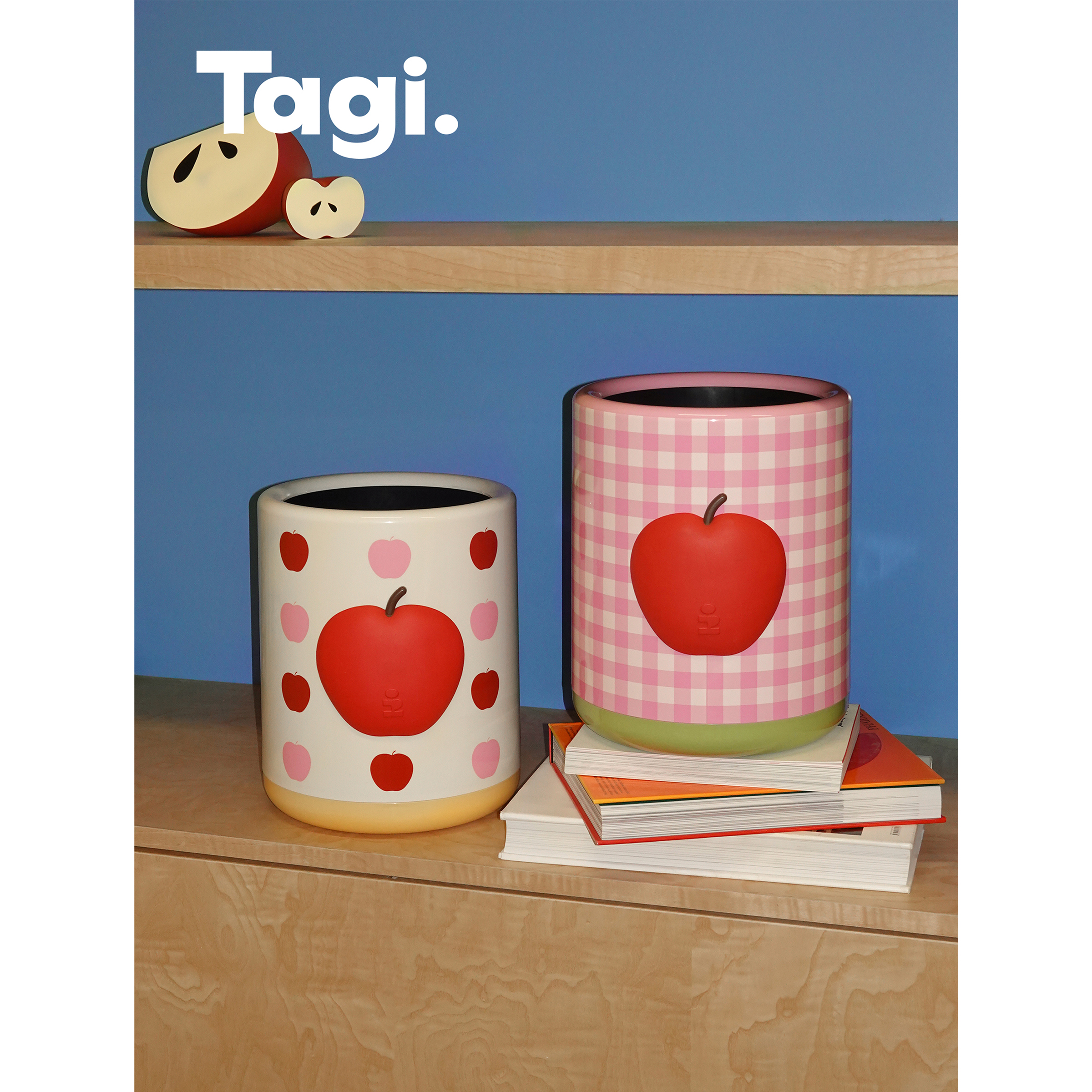Tagi.苹果大容量收纳可爱垃圾桶