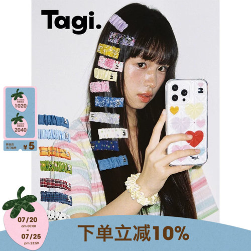 Tagi.侧边夹褶皱发夹发饰