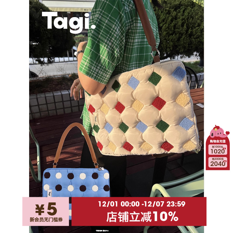 李佳琦电脑包TAGI.笔记本包刺绣