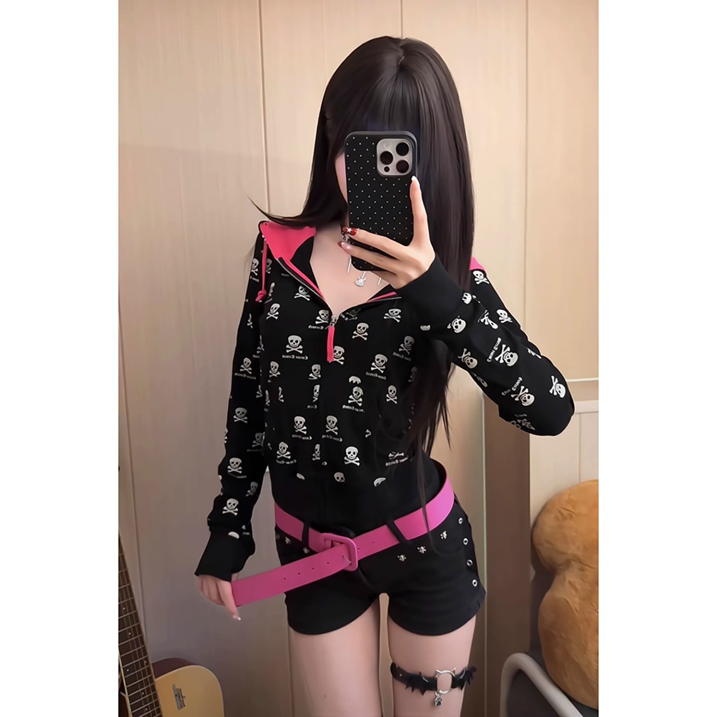 【送运费险】黑色连帽卫衣外套女
