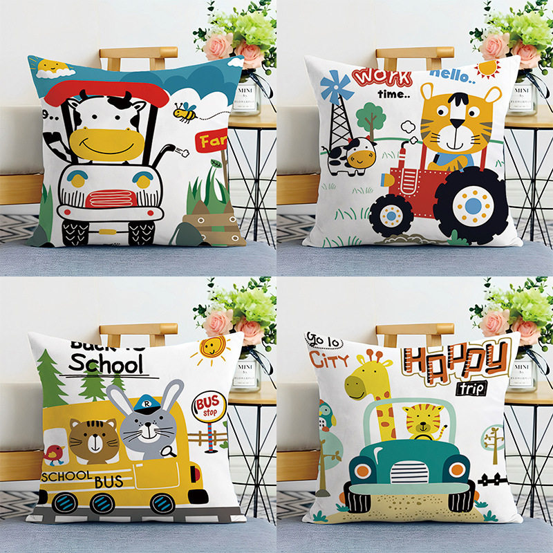 抱枕沙发客厅卡通可爱生日礼物办公室汽车护腰护腰靠背枕头套靠垫