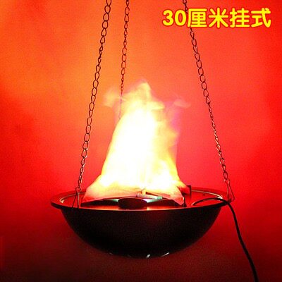 万圣节仿真火焰灯舞会酒吧装饰节日氛围道具电子火盆火焰灯装饰