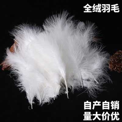 白色羽毛玩具填充婚庆创意捕梦网材料45款摆件装饰素材鹅毛服装