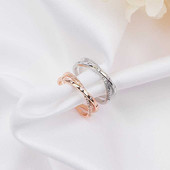 新品 韩国风森系镶钻交叉戒指女时尚 精美锆石指环冷淡风气质手饰戒