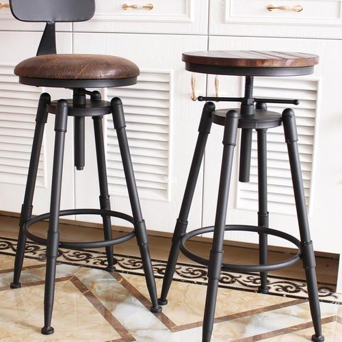 c！吧台椅铁艺酒子旋转升