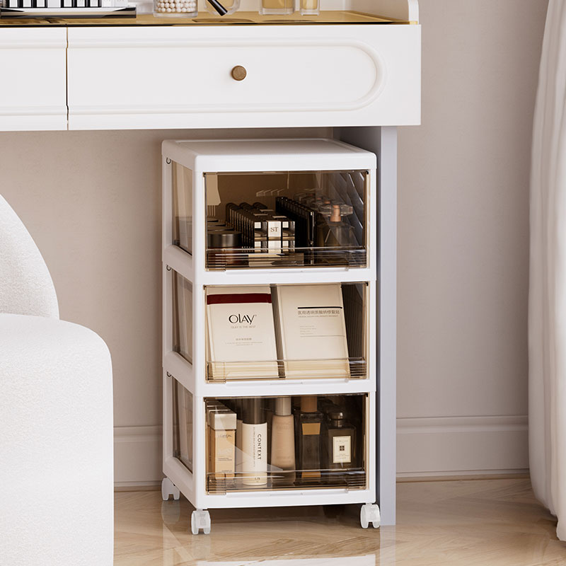 化妆品收纳盒防尘柜透明抽屉式