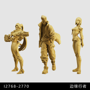 【边缘行者】露西大卫丽贝卡1/64小人偶模型手办1:43比例微缩白模