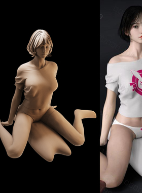 【游戏宅女】居家睡衣女孩 1/64车模小人偶模型手办1:43微缩白模