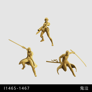 【鬼泣】维吉尔 但丁 蕾蒂玛丽 1/64小人偶模型手办1:43微缩白模