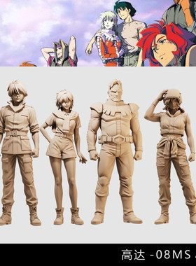 【高达08MS小队】爱娜 天田士郎 100驾驶员1/64模型手办微缩白模