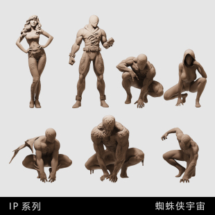 【蜘蛛侠宇宙】毒液 格温 玛丽简 1/64:人偶微缩车模场景 35模型