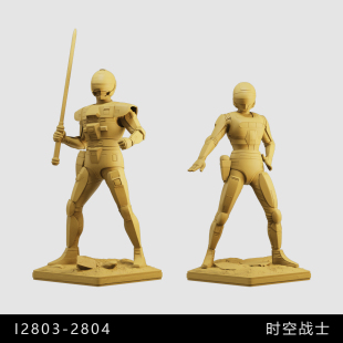 【时空战士】斯皮尔斯 戴安 1/64小人偶模型手办1:43比例微缩白模