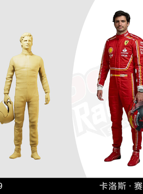 【卡洛斯赛恩斯】F1赛车手 1/64小人偶模型手办1比43微缩沙盘白模