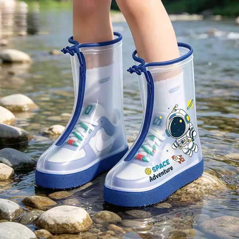 儿童雨鞋套幼儿园宝宝上学专用防水防滑加厚耐磨男女小孩卡通鞋套
