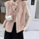 软糯休闲加厚毛绒外套女秋冬新款 韩系百搭时尚 洋气坎肩外套配小包