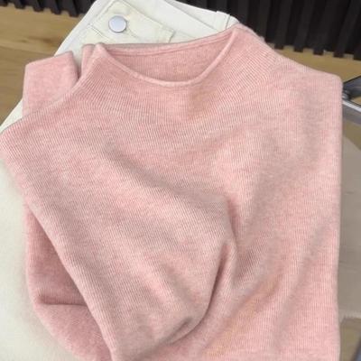 寻果半高领套头温柔系针织衫女潮