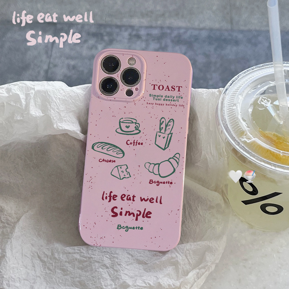 韩系ins小众吐司面包适用苹果14pro手机壳新款iphone13创意可爱16女款12简约高级感15promax全包硅胶plus软壳