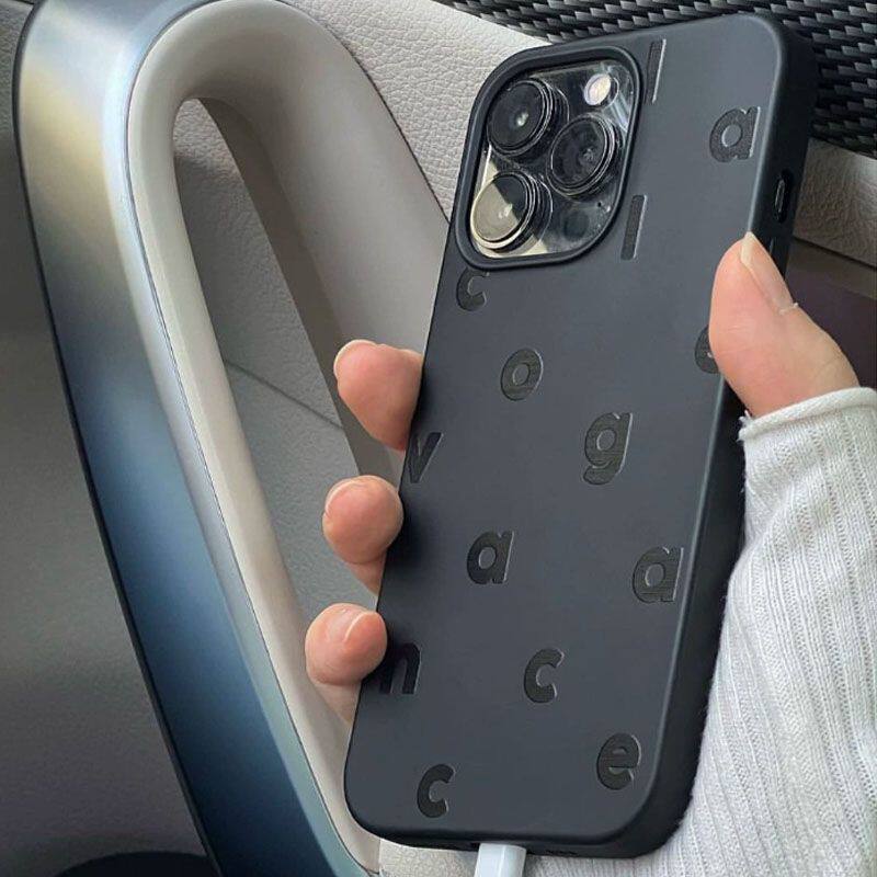 小众极简ins风黑色英文适用11苹果14ProMax手机壳iPhone15磨砂薄16新款12Pro软13Promax防摔13潮牌ins个性xr