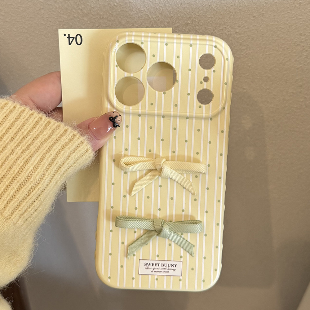 少女立体蝴蝶结适用苹果17promax手机壳iphone17新款15pro女款14简约ins温柔甜妹韩系12全包软壳16保护套挂链