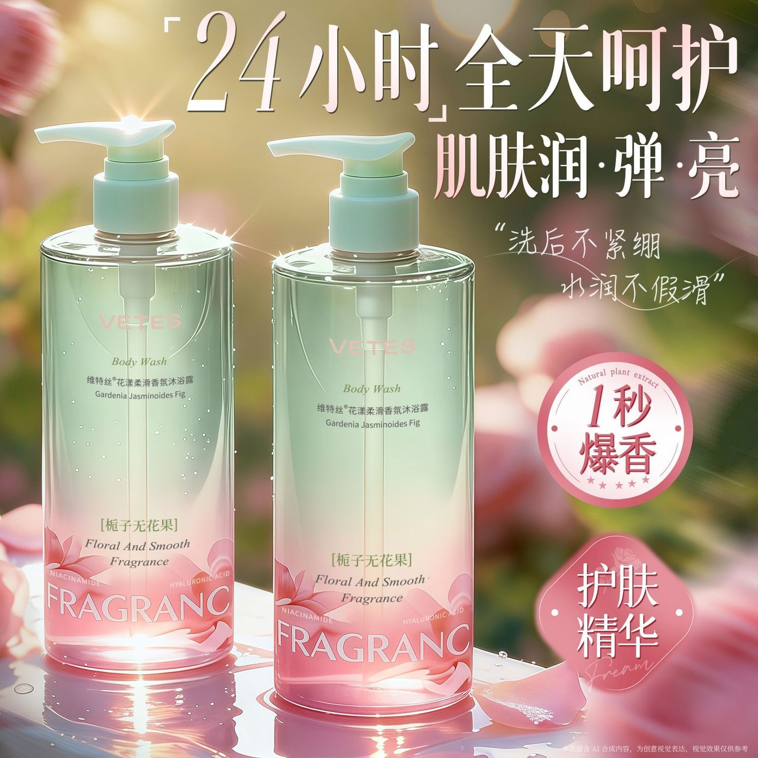 【留香一整天】香氛沐浴露控油保湿补水止痒润肤维特丝男女大容量