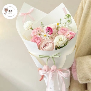 纸 饰包装 新款 加厚牛皮纸包花纸硬挺造型纸卡纸郁金香蝴蝶结装