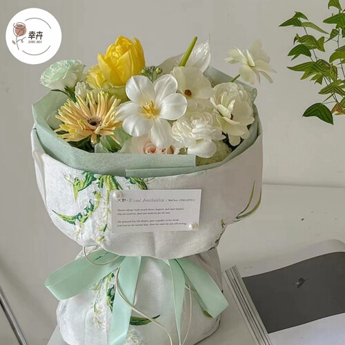 幸卉新品立体浮雕鲜花包装皱纹纸