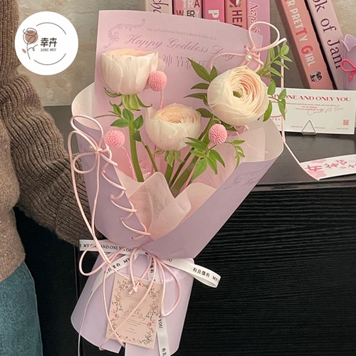 女神节包装纸单支小花束包花纸